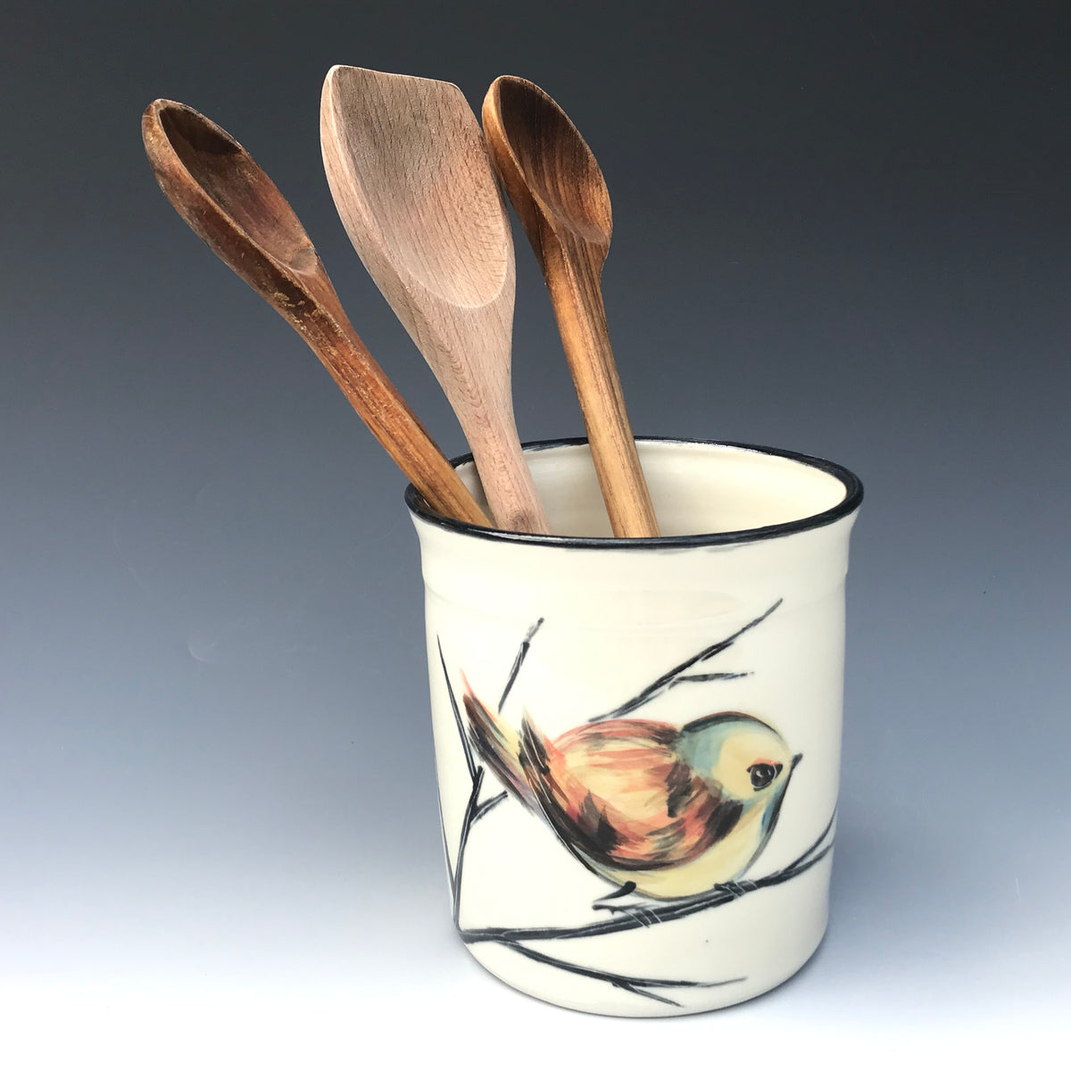 Utensil Jar Rocky Broome Porcelain Pottery