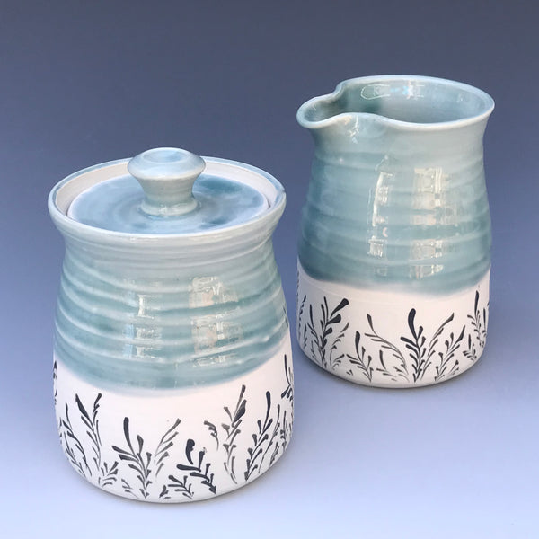 Sugar Bowl and Creamer