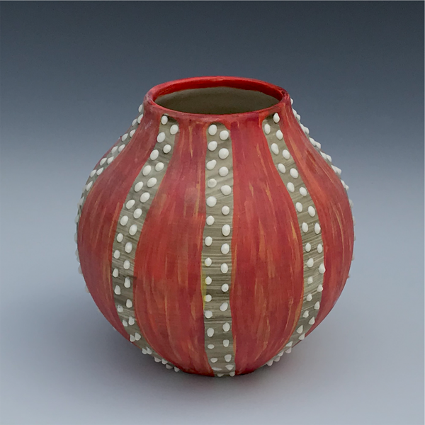 Red Urchin Vases